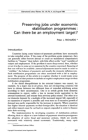 Preserving jobs under economic stabilisation programmes: can there be an employment target?