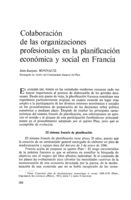 Colaboración de las organizaciones profesionales en la planificación económica y social en Francia