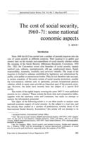 The cost of social security, 1960-71: some national economic aspects