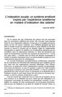 L'indexation souple: un système amélioré inspiré par l'expérience israélienne en matière d'indexation des salaires