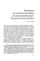 Estructura de la fuerza de trabajo en una economía dual: al caso de Corea del Sur