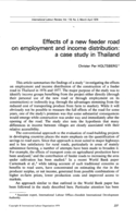 Effects of a new feeder road on employment and income distribution: a case study in Thailand