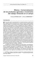 México: comercialización de los productos agrícolas e incremento del trabajo itinerante en el campo