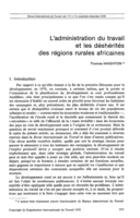 L'administration du travail et les déshérités des régions rurales africaines