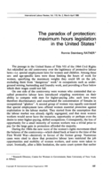 The paradox of protection: maximum hours legislation in the United States