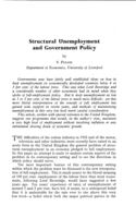 Structural unemployment and government policy