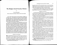 The Belgian social security scheme