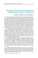 Analyse comparative de l'égalité des chances dans l'Union européenne