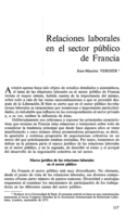 Relaciones laborales en el sector público de Francia