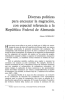 Diversas políticas para encauzar la migración, con especial referencia a la República Federal de Alemania