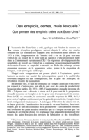 Des emplois, certes, mais lesquels?: que penser des emplois créés aux Etats-Unis?