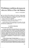 Problemas y políticas de mano de obra en África al Sur del Sahara
