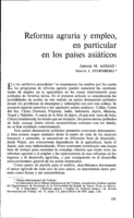 Reforma agraria y empleo, en particular en los países asiáticos