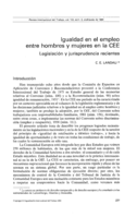 Igualdad en el empleo entre hombres y mujeres en la CEE: legislación y jurisprudencia recientes