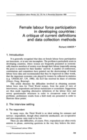 Female labour force participation in developing countries: a critique of current definitions and data collection methods