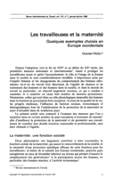 Les travailleuses et la maternité: quelques exemples choisis en Europe occidentale