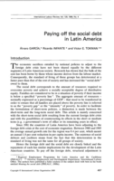 Paying off the social debt in Latin America