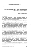 Local development and international economic competition