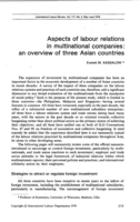 Aspects of labour relations in multinational companies: an overview of three Asian countries