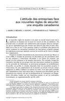 L'attitude des entreprises face aux nouvelles règles de securité: une enquête canadienne