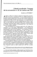 Liberté syndicale: l'impact de la convention no. 87 et l'action de l'OIT