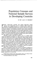 Population censuses and national sample surveys in developing countries