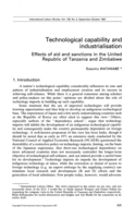 Technological capability and industrialisation: effects of aid and sanctions in the United Republic of Tanzania and Zimbabwe