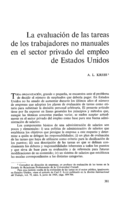 La evaluación de las tareas de los trabajadores no manuales en el sector privado del empleo de Estados Unidos