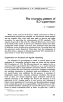 The changing pattern of ILO supervision