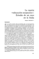 La matriz «educación-ocupación»: estudio de un caso en la India