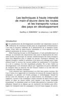 Les techniques à haute intensité de main-d'oeuvre dans les routes et les transports ruraux des pays en développement