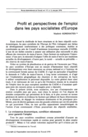 Profil et perspectives de l'emploi dans les pays socialistes d' Europe