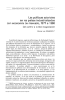 Las políticas salariales en los países industrializados con economía de mercado, 1971 a 1986: del control a la libre negociación