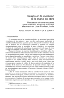 Sesgos en la medición de la mano de obra: resultados de una encuesta para examinar diversos métodos efectuada en Uttar Pradesh, India