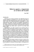 Reforma agraria y migraciones en la Sierra del Ecuador