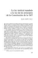 La ley sindical española a la luz de los principios de la Constitución de la OIT