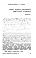 Labour migration, employment and income: a comment