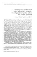 La segregación profesional entre hombres y mujeres: investigación empírica sobre los países nórdicos