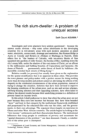 The rich slum dweller: a problem of unequal access