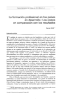 La formación profesional en los países en desarrollo: los costos en comparación con los resultados