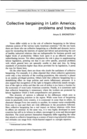 Collective bargaining in Latin America: problems and trends