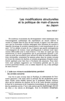 Les modifications structurelles et la politique de main-d'oeuvre au Japon