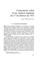 Comentarios sobre la ley española de 17 de febrero de 1971