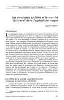 Les structures sociales et le marché du travail dans l'agriculture turque