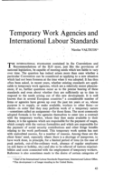 Temporary work agencies and international labour standards