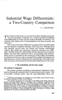 Industrial wage differentials: a two-country comparison