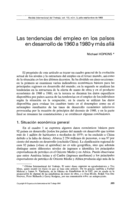 Las tendencias del empleo en los países en desarrollo de 1960 a 1980 y más allá