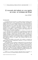 El mercado del trabajo en una región en crisis: el nordeste del Brasil