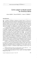 Cómo pagar la deuda social en América latina