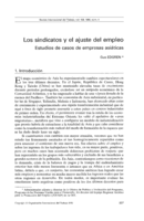 Los sindicatos y el ajuste del empleo: estudios de casos de empresas asiáticas